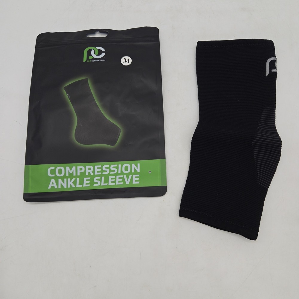 1 pc: Pro Compression Ankle Sleeve - Unisex Adult Medium, Graded compression