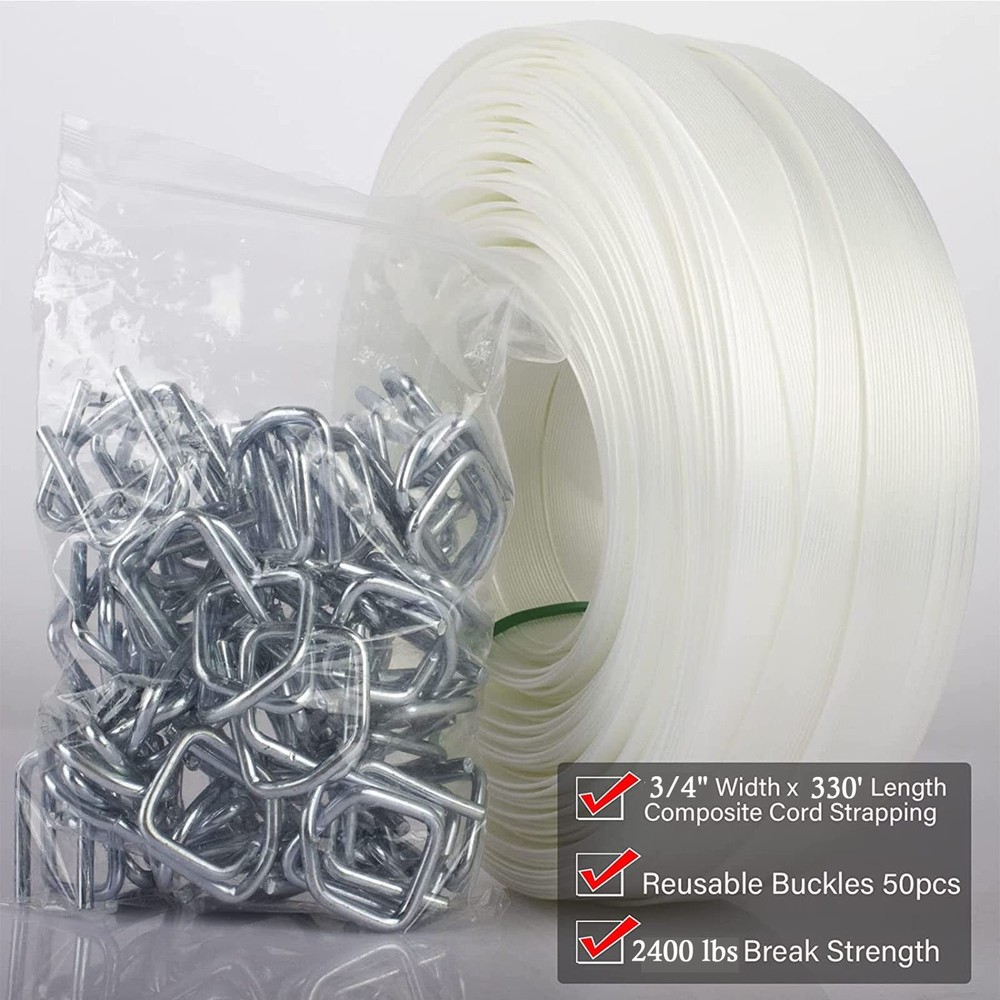Composite Polyester Cord Strapping Kit, 3/4 x 330' Composite Polyester Cord Stra