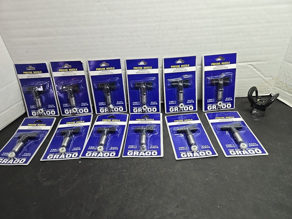 Bundle Of 12 Graoo Precise Spray Nozzles And One Tip Guard