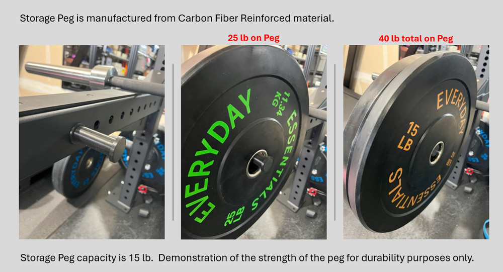 Storage Peg Set for Strength Training Power and Squat Racks