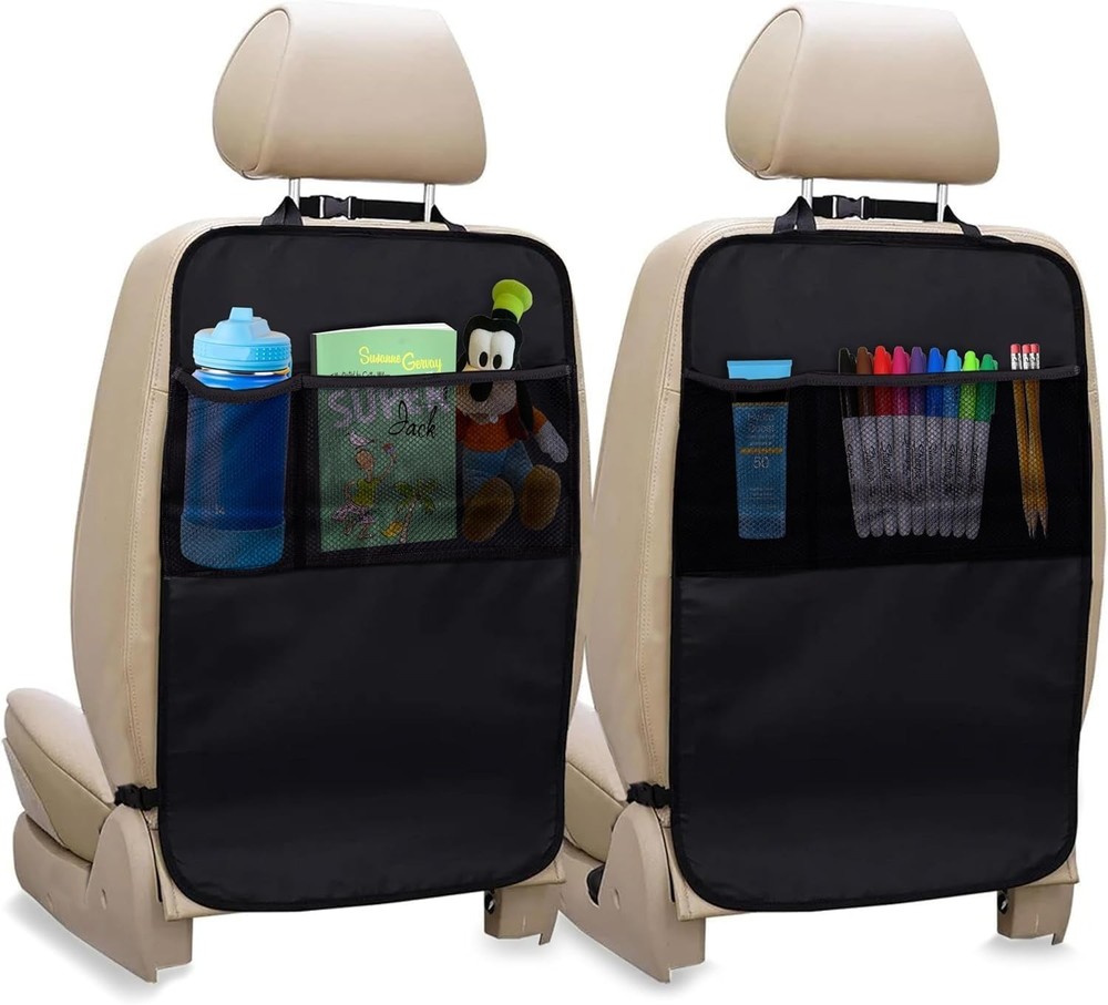 EcoNour 2 Pack Back Seat Protector for Protector, Black 22 Inch