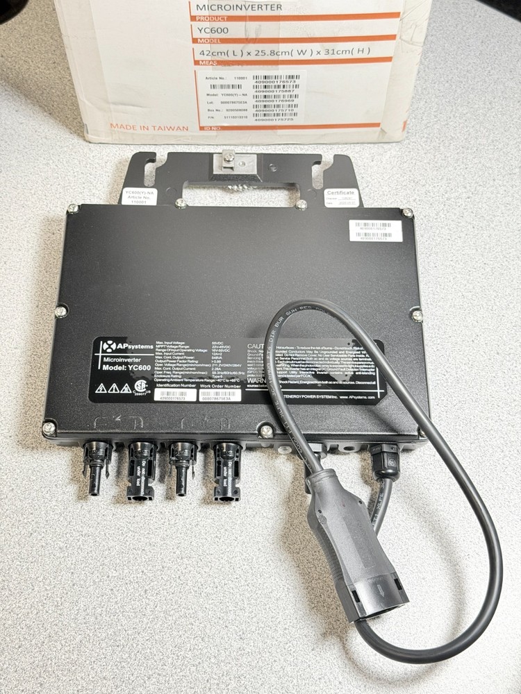 NEW APsystems YC600 2 Panel Micro Inverter 12A x 2 Single Phase 16-55VDC Type 6
