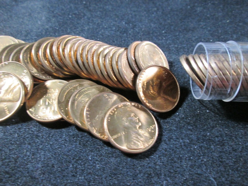 1948-D LINCOLN WHEAT CENT GEM BU ROLL HIGH GRADE ROLL XX2