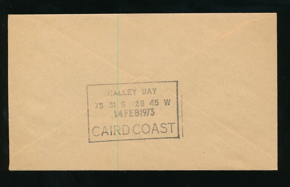 ANTARCTIC BAT FDC HALLEY BAY CAIRD COAST JOHN BISCOE 2p 1973