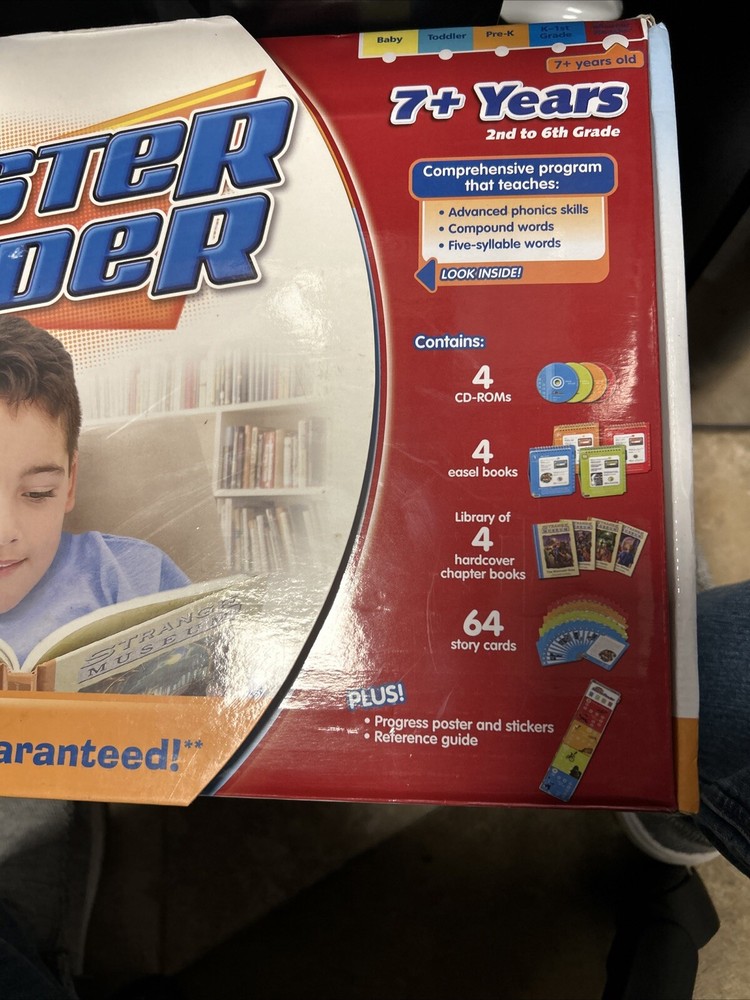 Hooked on Phonics Master Reader 2nd to 6th Grade 7+ Years Old - Complete In Box