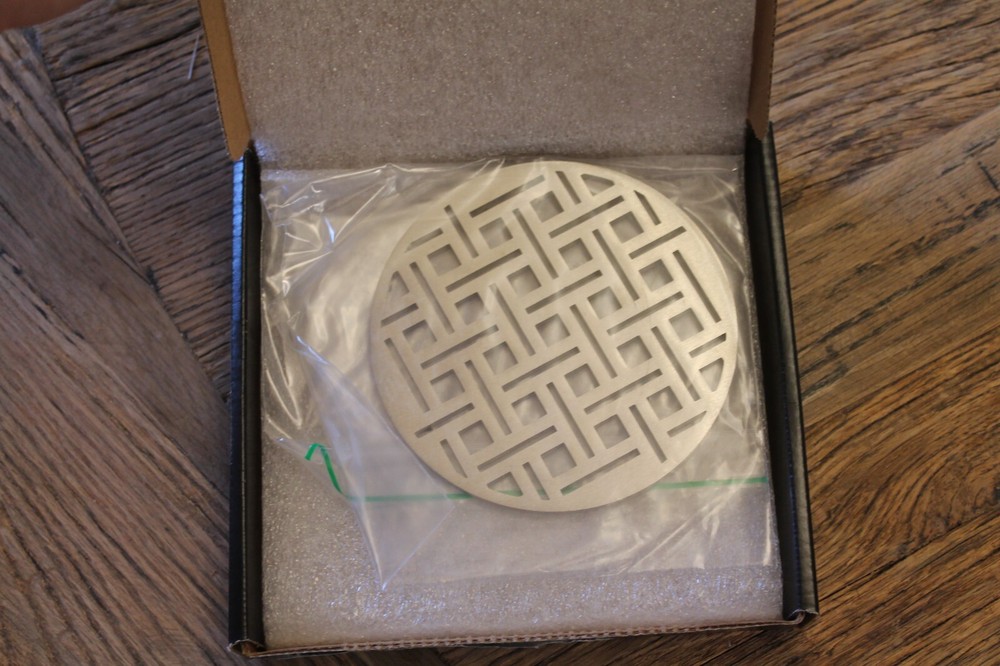 Infinity Drain - RVS 5 SS - 5'' Round Weave Pattern Decorative Plate for RV 5, R