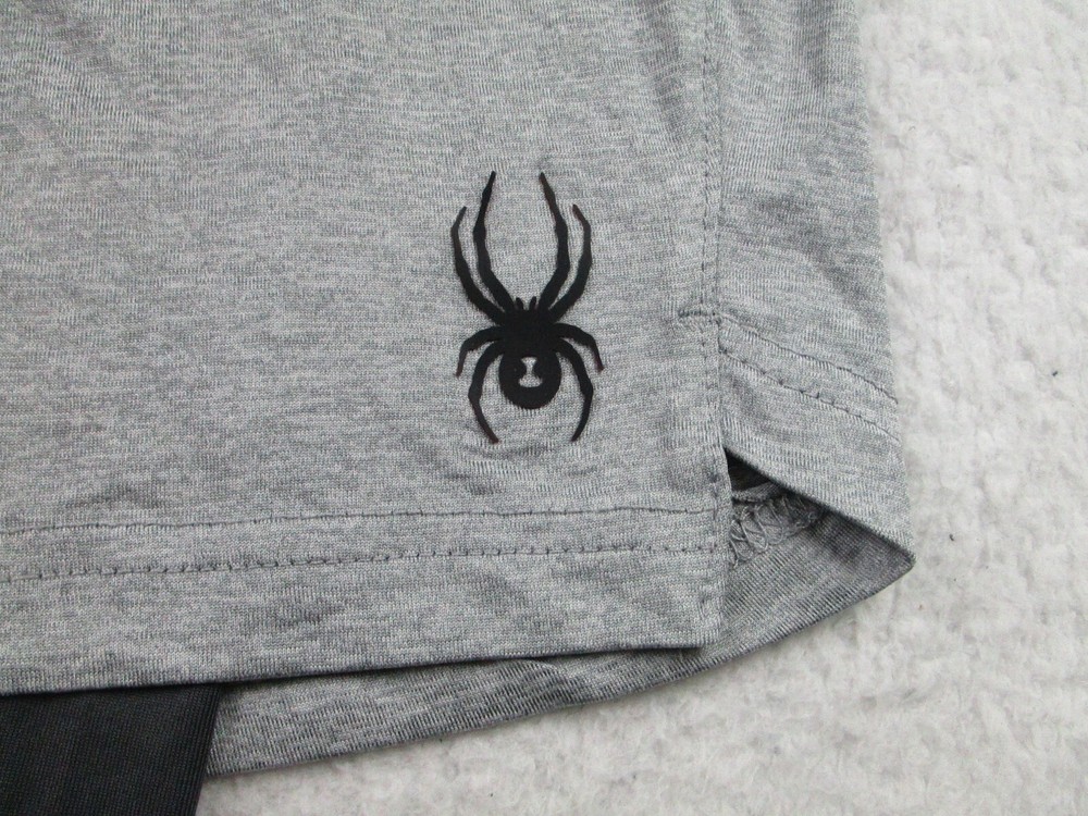 Spyder Proweb Mens L Gray Drawstring Stretch Lined Performance Training Athletic