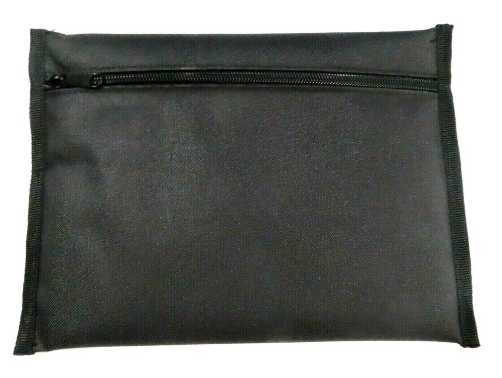 Black Nylon Zip Bag 7.1/2" x 10.1/2"