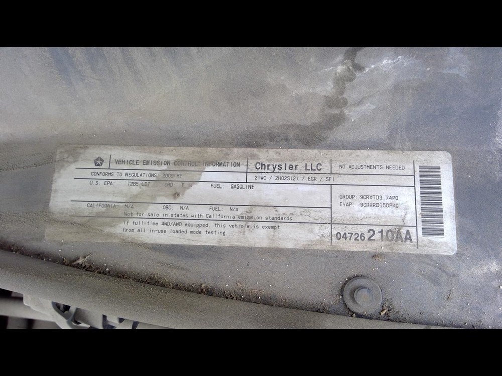 2009 09 DODGE NITRO Speedometer Cluster MPH 05172594AB