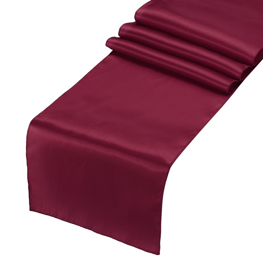 12 Pcs Gold Satin Table Runner 12" x 108" Romantic Silk Table Runner -68