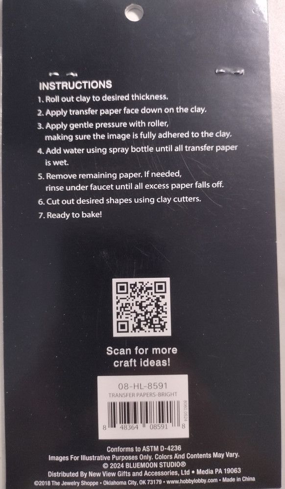 Clay Transfer Sheets - Tye Die - NEW!