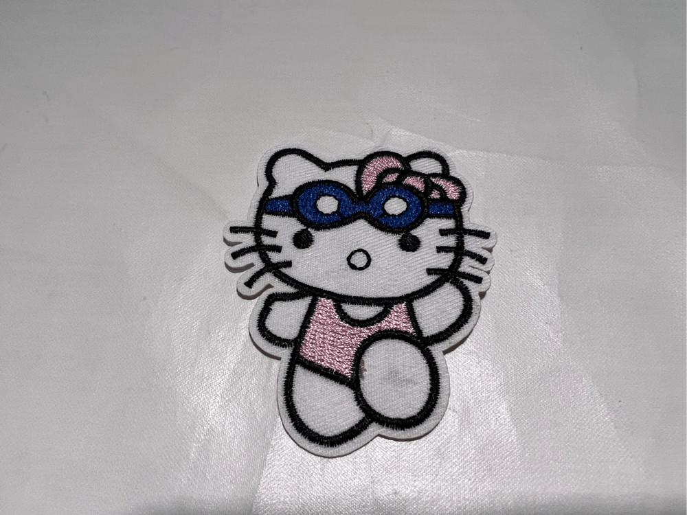 Hello Kitty in a Bathing Suit Iron on Patch