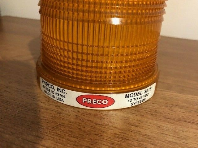 PRECO AMBER BEACON LENSE MODEL 3218