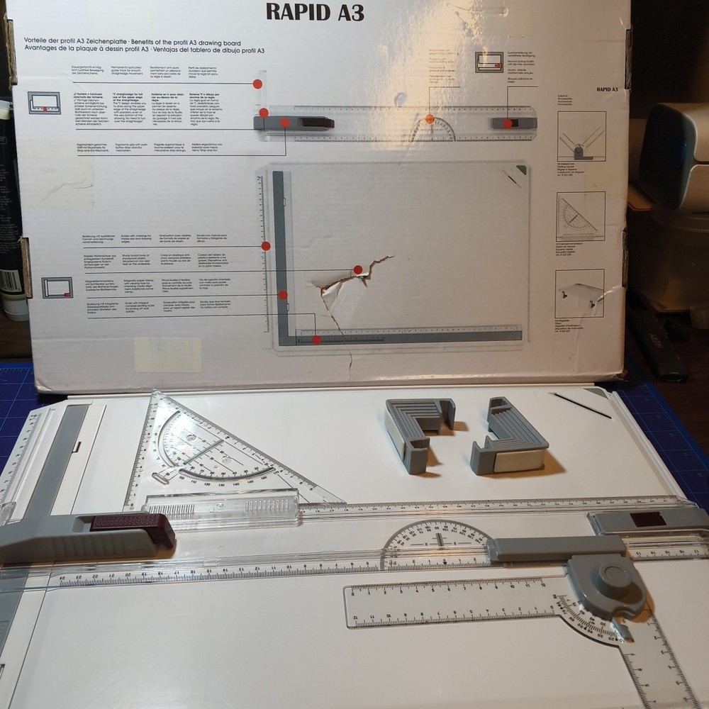 Rapid A3 Drawing Board Drafting Table Multifunctional With Box  Complete