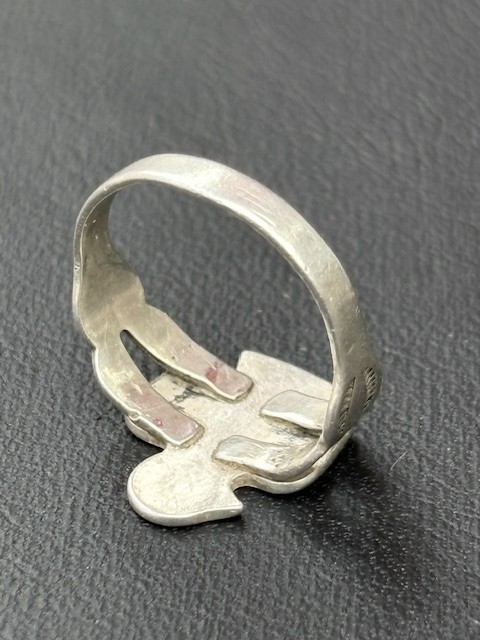 NATIVE AMERICAN 925 STERLING SILVER STYLISED EAGLE RING SIZE 3