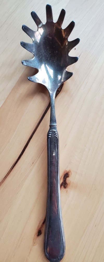 Vintage Pranges Silver Plate Serving Spoon Set 10 3/4" Salad Fork