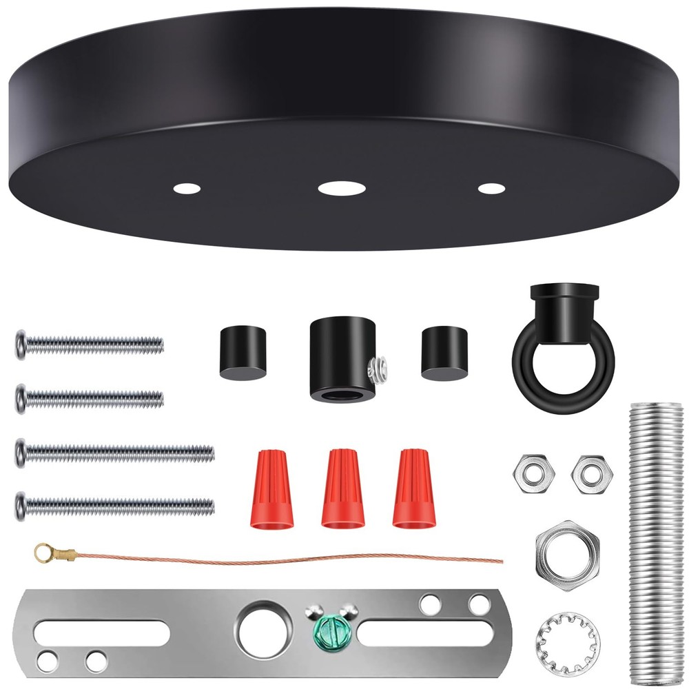 6 Inches Light Canopy Kit with Heavy Duty Replacement Ceiling Cover Plate & M...