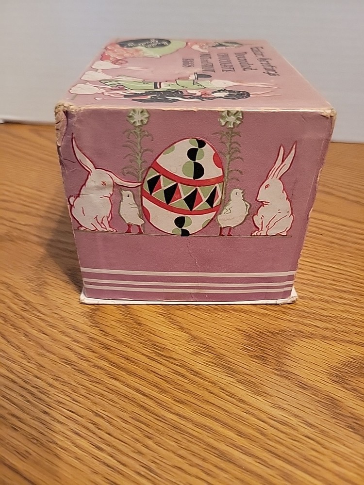 Cosmopolitan Candy Co Chicago Rabbits Chocolate Nut Fruit Eggs 1930s Easter Box