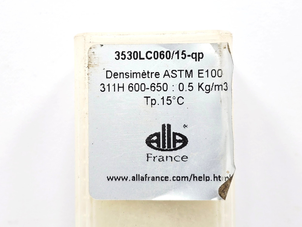 ASTM E100 HYDROMETER GRAVITY RANGE: 0.600 TO 0.650