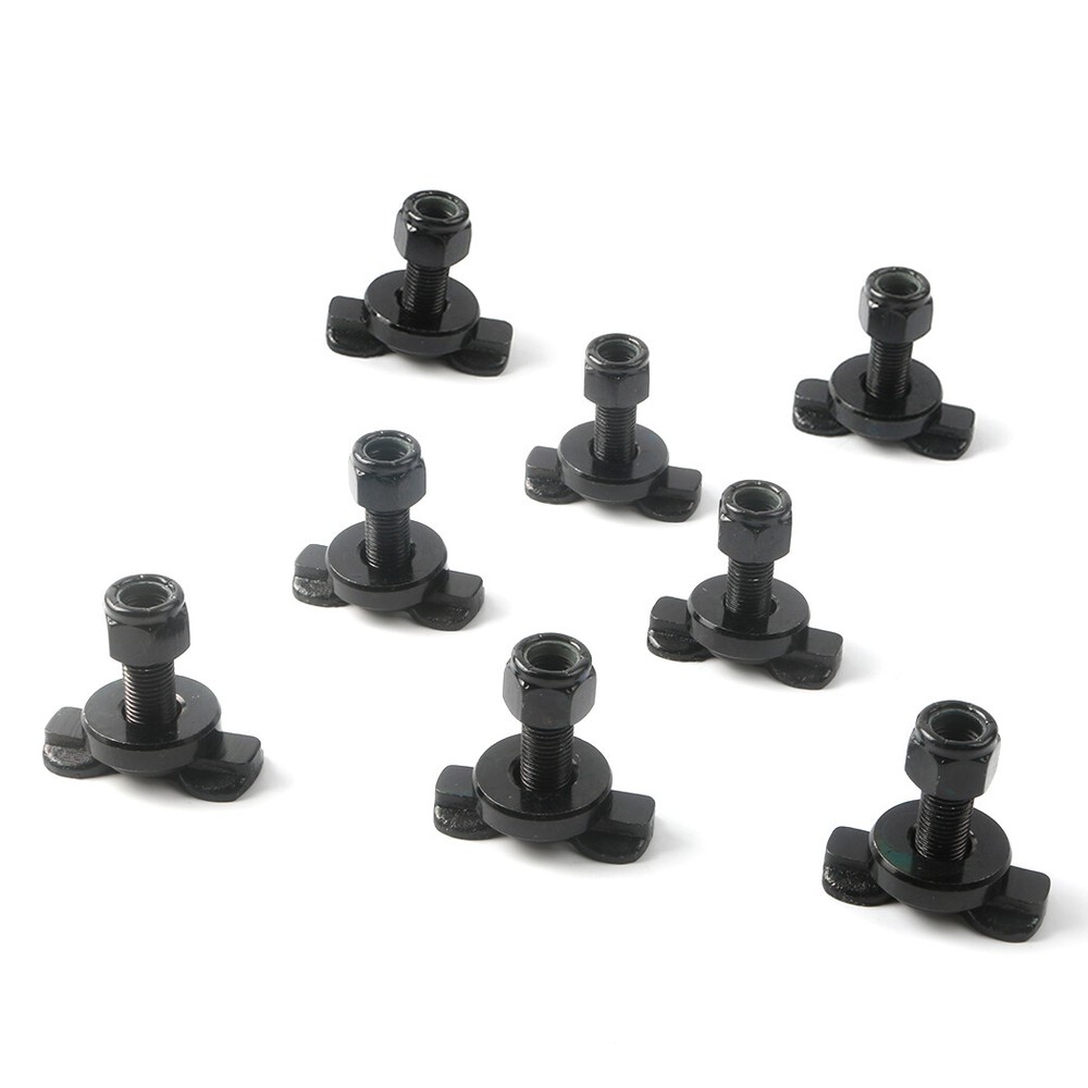 Pack of 8 L-Track Double Lug Threaded Stud Nut Fitting Tie Down