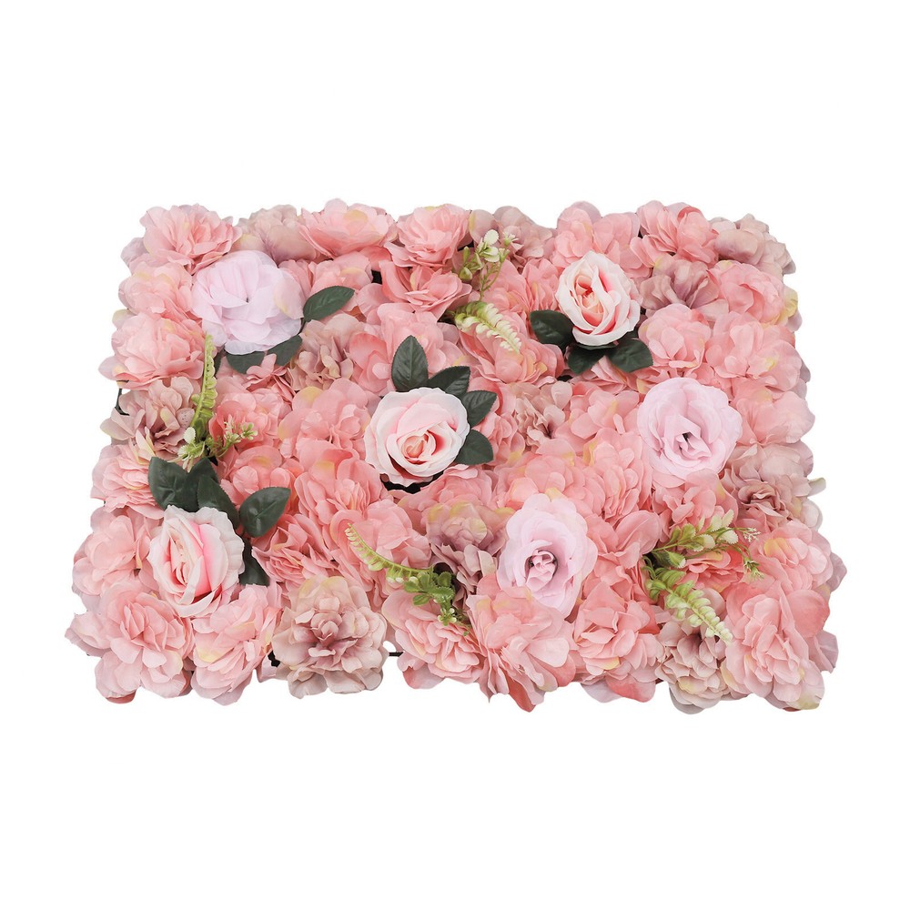 12 Pcs Flower Wall Panel Artificial Rose Flower Wall Panel Wedding Background