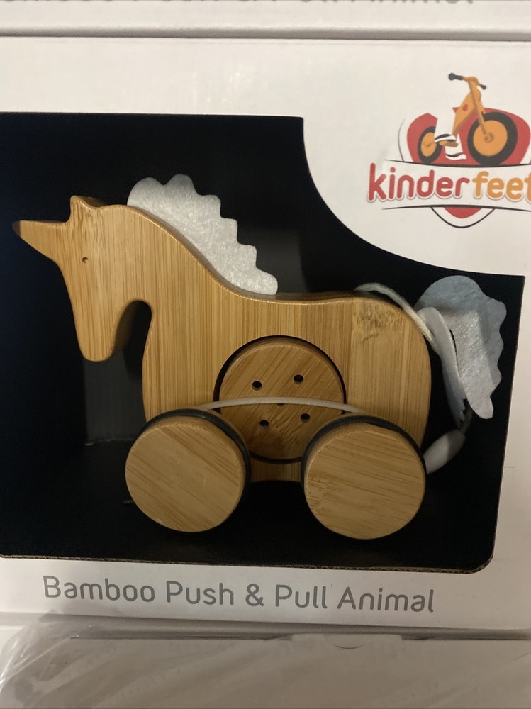 kinderfeets push and pull unicorn childrens toy bamboo Kinderfeet Push&pull