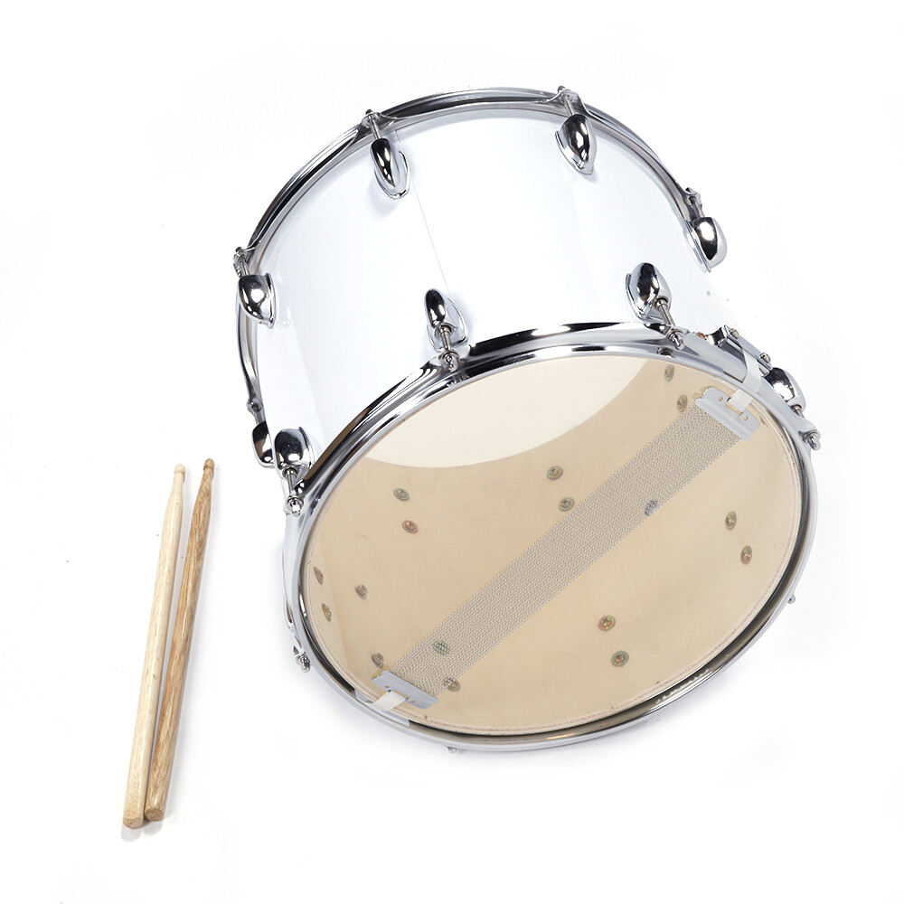 14 x10inches Marching Drum Drumsticks Key Strap White