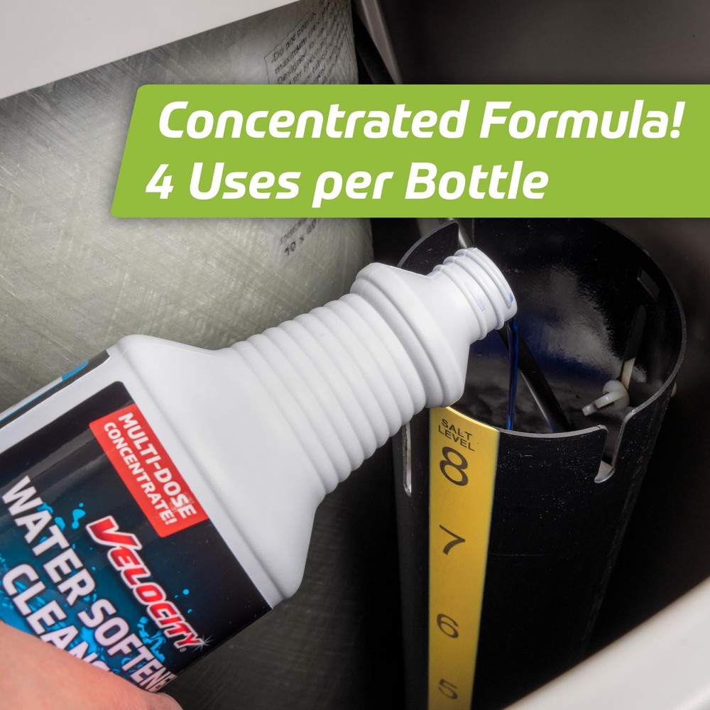 Water Softener Cleaner Solution - 4 Uses Per Bottle. Restores Efficiency. Rem...