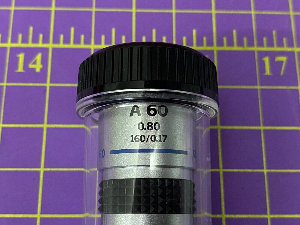 Olympus A 60 , 0.8 , 160/0.17 Microscope Objective Lens New