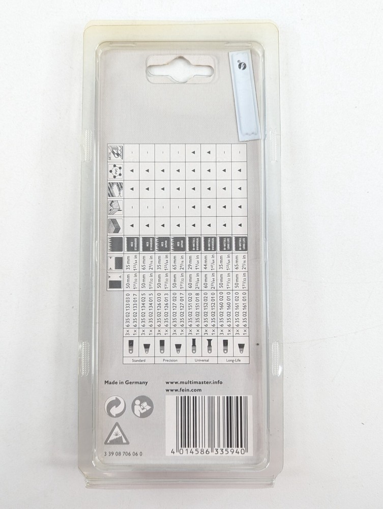 Fein OEM Replacement Blade 63502160020 Multi Purpose Tool Genuine