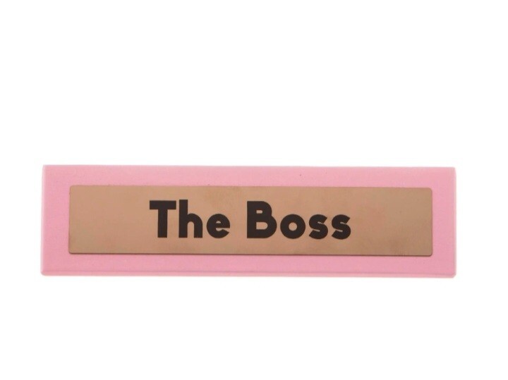 Pink Boss Desk Sign