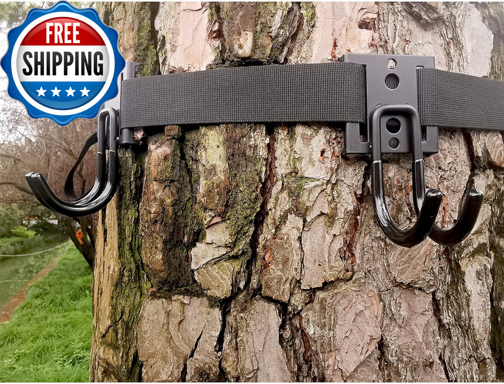 Tree Stand Strap Bow Hangers with Metal Hooks for Treestand Platform Saddle...