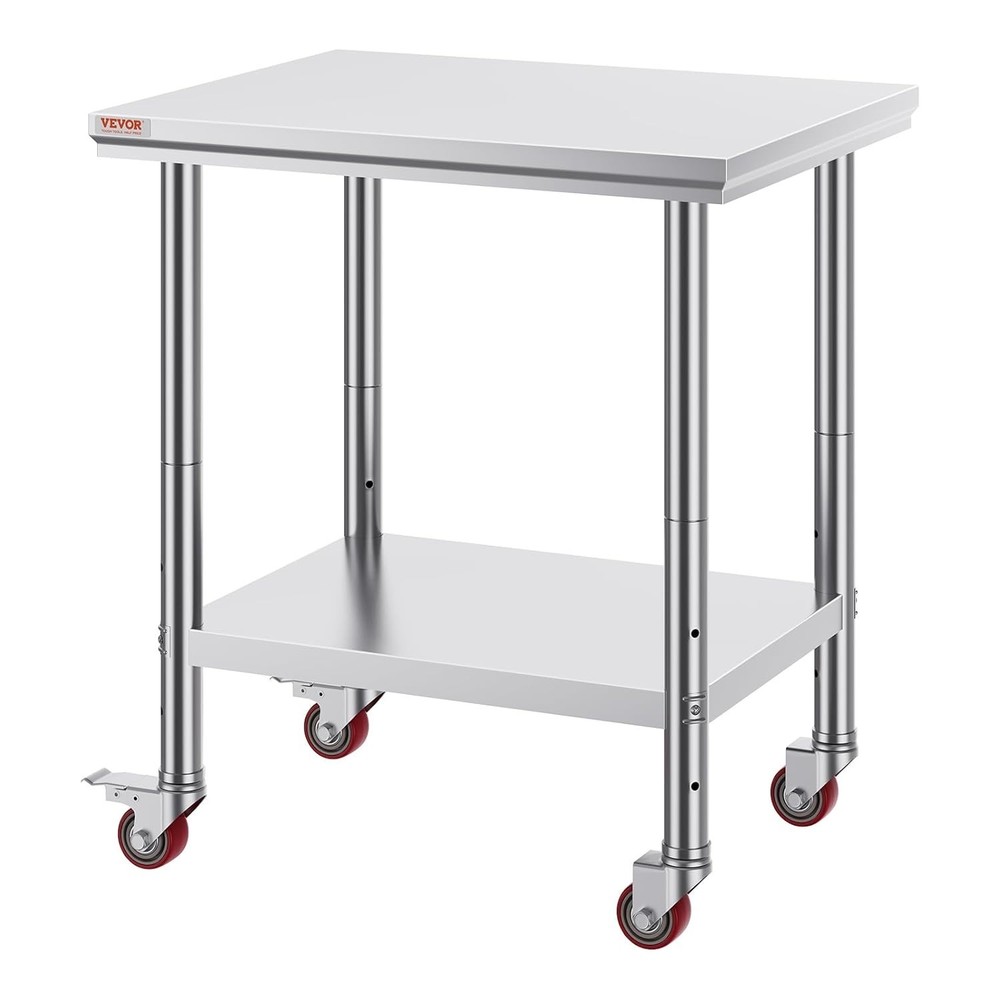 Mophorn Stainless Steel Work Table with Wheels