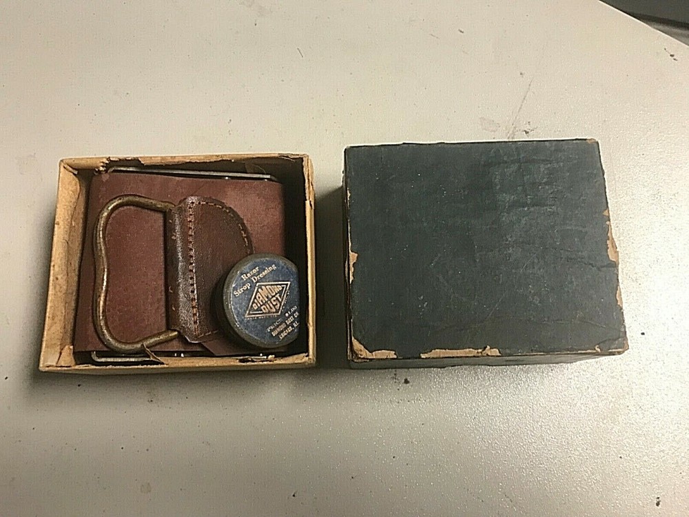 Vintage Diamond Dust Automatic Razor Strop/Tin Diamond Dust Strop Dressing
