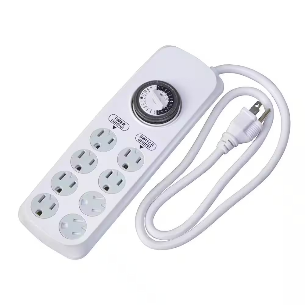 4 Ft. 8-Outlets 24-Hour Power Strip Timer