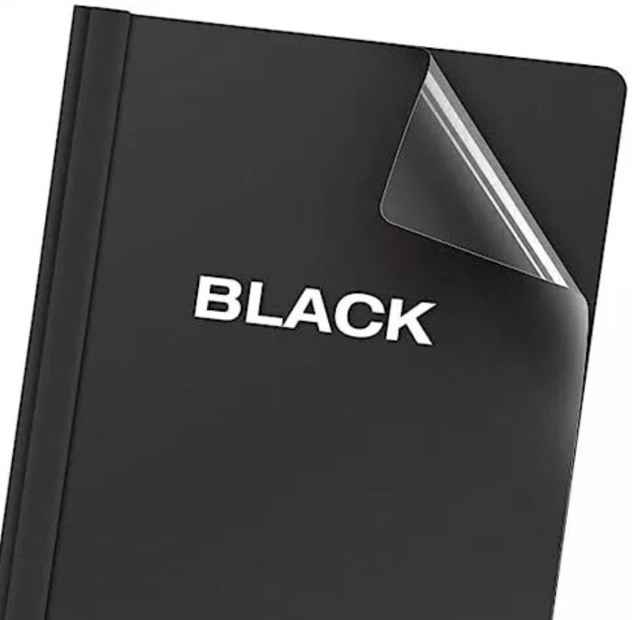 Clear Front Report Covers, Black, Letter Size, 25 per box (55806EE)