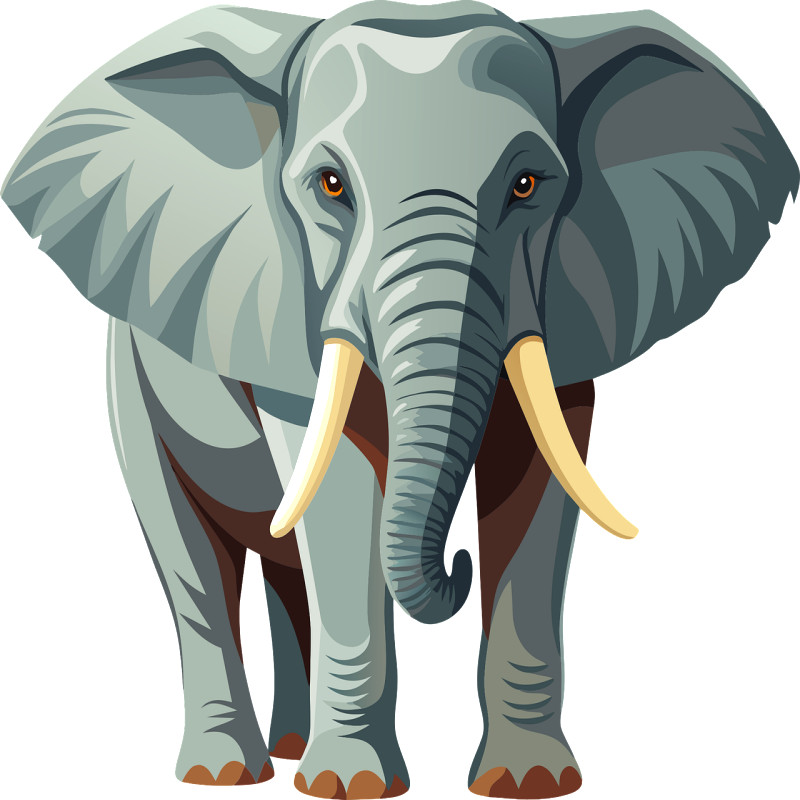30 Custom Simple Elephant Personalized Address Labels