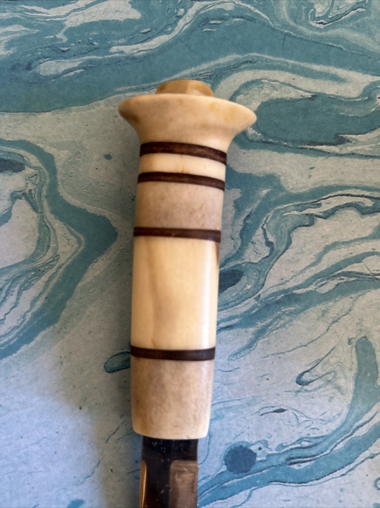 Antique Lapland Pullover Knife, Bone Sheath And Handle