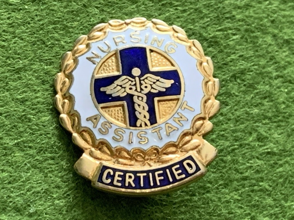 Vtg Certified Nursing Assistant Lapel Pin 1977