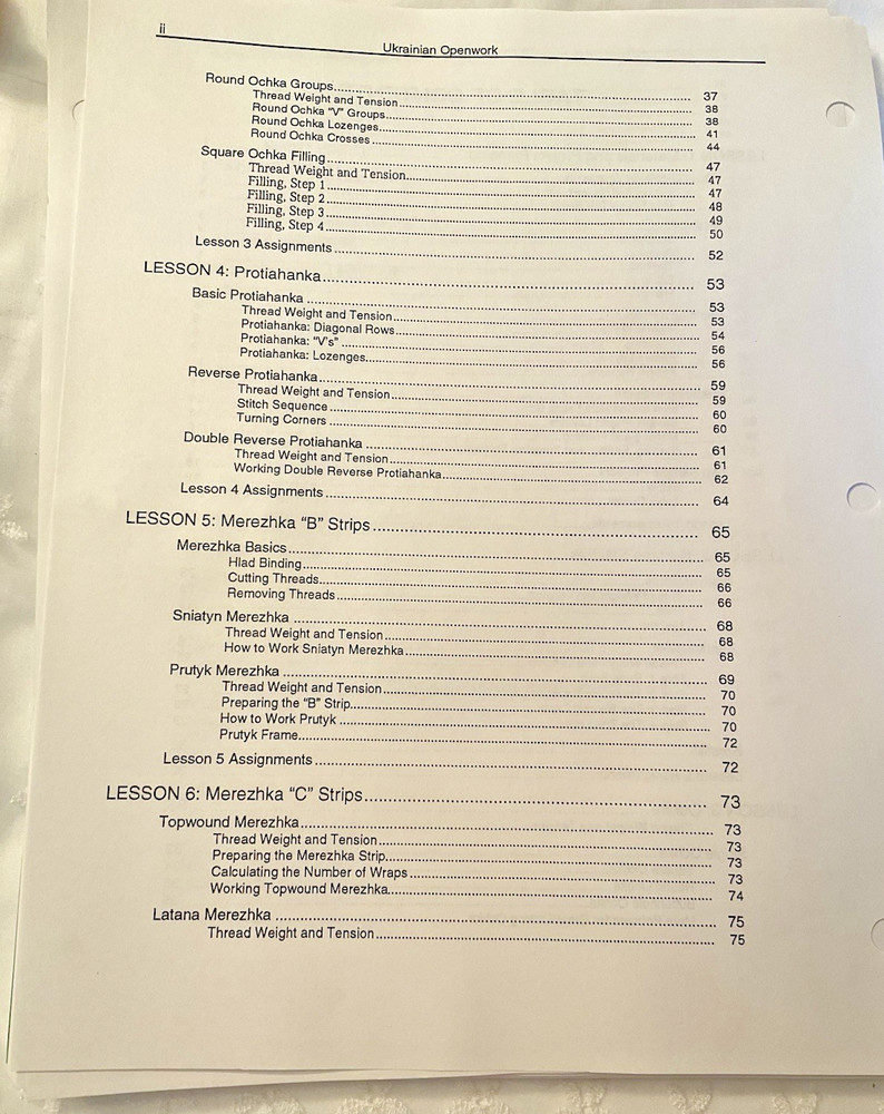 Jan Walters Needlework Chart Ukranian Openwork 1995 EGA Course Over 120 Pages