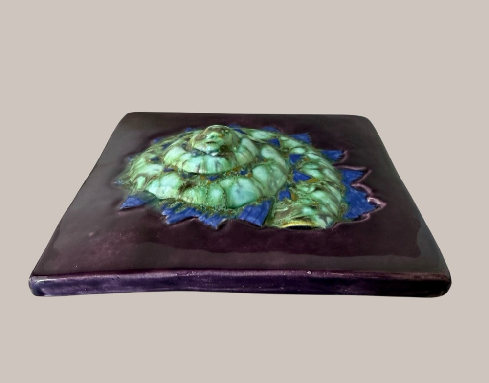 Studio Art Tile Nautical 3D Shell Signed Sian Alexander