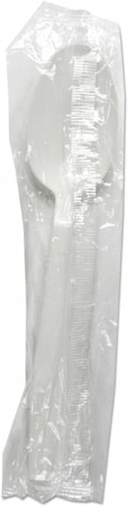 Conc entials Medium Weight Indivily Wrapped Plastic Spoons