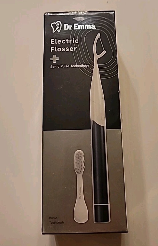 Dr. Emma Electric Vibration Flosser with Replaceable Floss Picks and Toothbru...