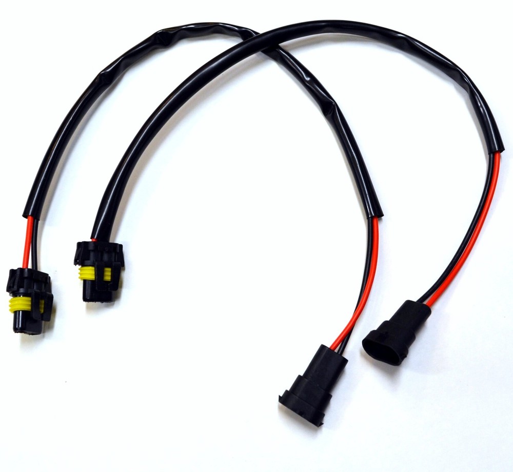 Conversion Wire H8 to 9006 Two Harness Fog Light Bulb Adapter Plug Connector