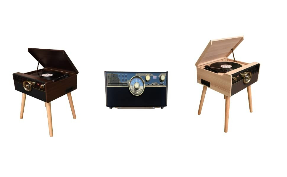 TECHPLAY RECORD PLAYER STEREO BUILT-IN SPEAKERS CD BLUETOOTH CYCLOPS ESPRESSO