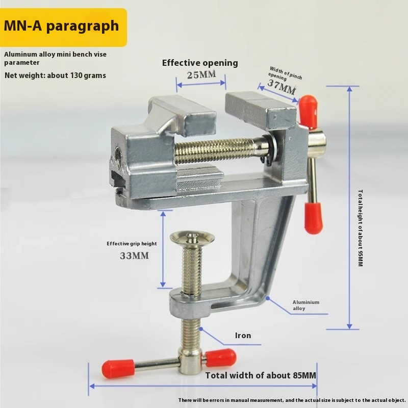 Mini Work Bench Vise Small Suction Cup Fixed Table Vise Walnut Clamp Tool