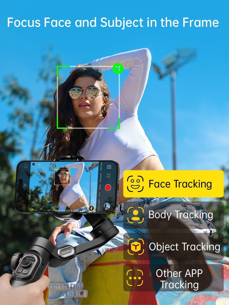 Phone Gimbal Stabilizer 3-Axis Smartphone Foldable Handheld Gimbal for iPhone...