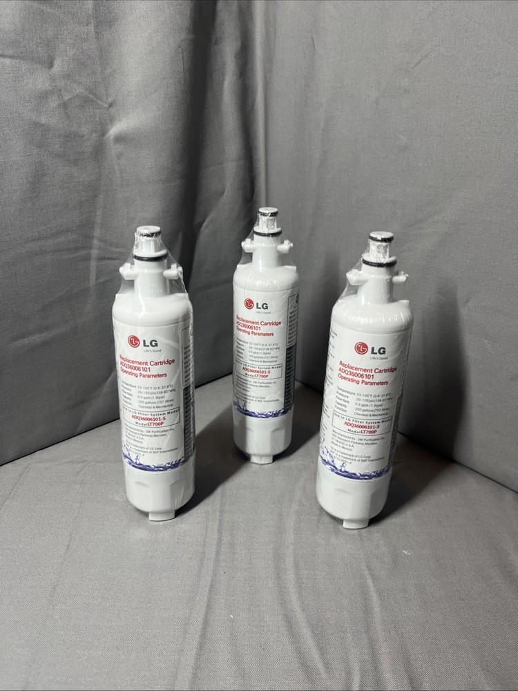 3 Pack L-G LT700P ADQ36006101 Refrigerator Water filter