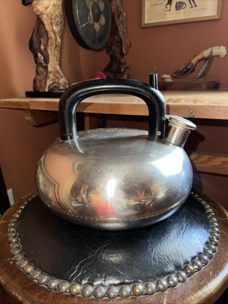 Stainless Steel 2 1/2 Quart Sam Lebowitz Copco Whistling Tea Kettle.