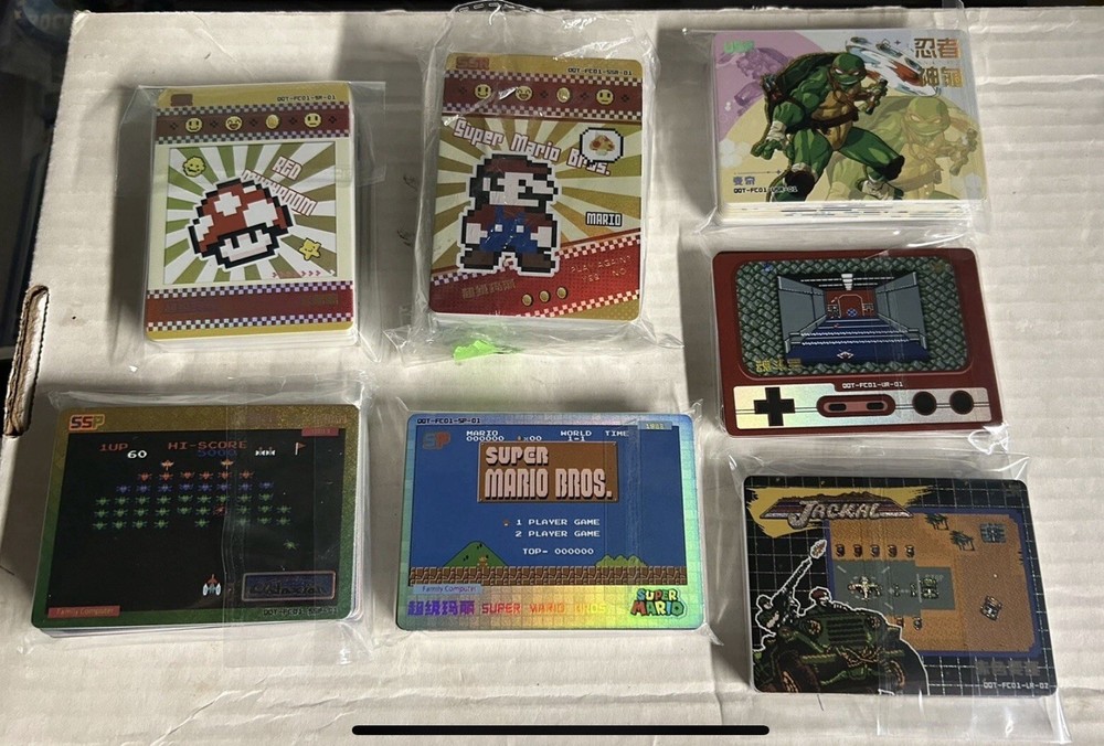 Family Computer Cards Complete Base, LP, 2 Puzzles